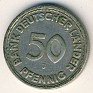 50 Pfennig Germany 1949 KM# 104. Uploaded by Granotius